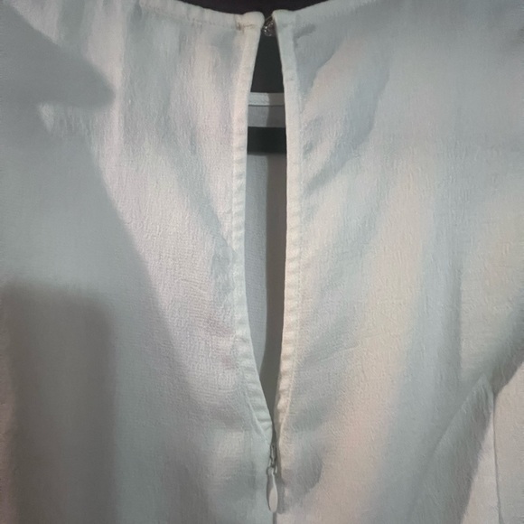 Express Cream Ruffle Accent Blouse - Picture 4 of 4